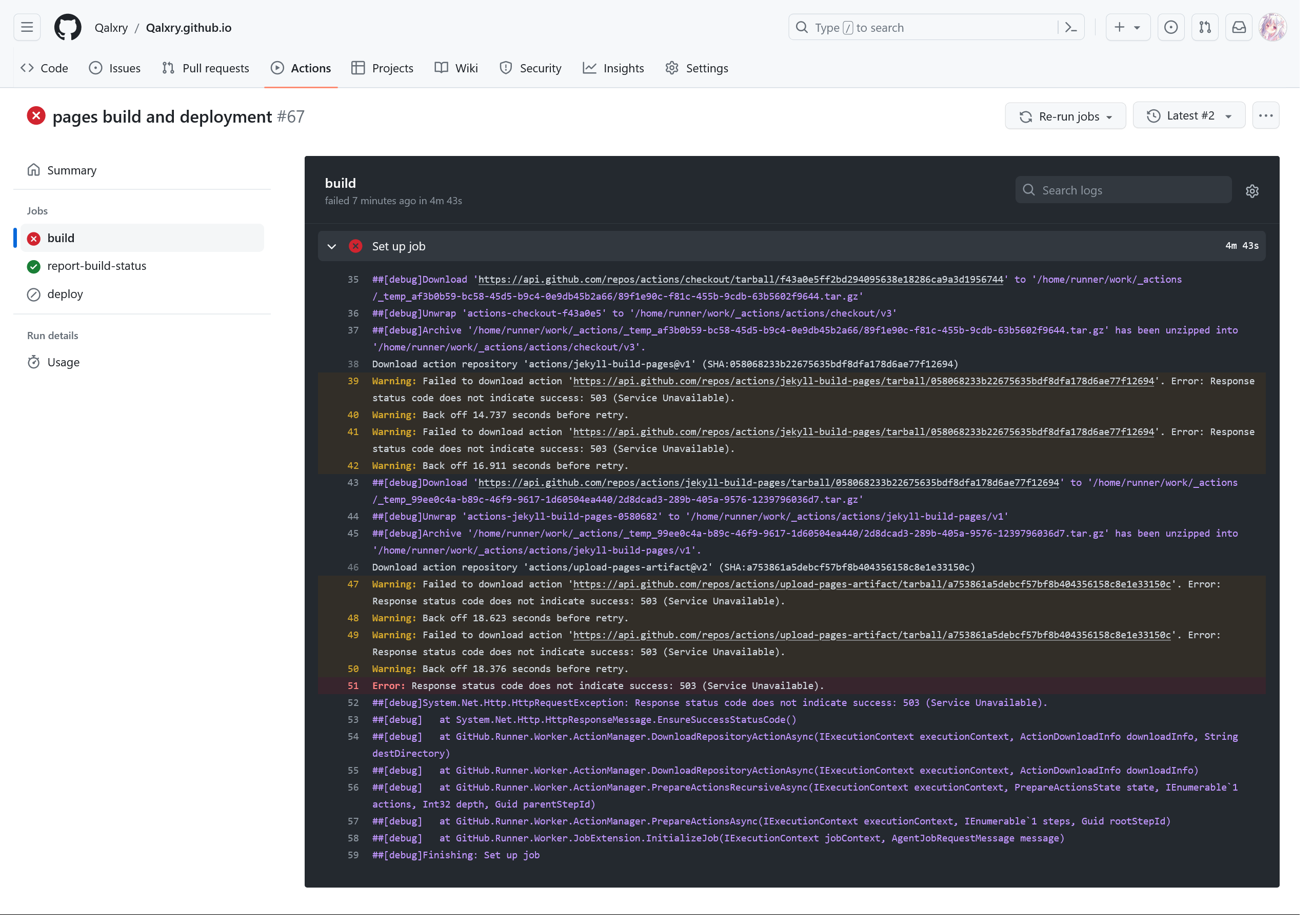 Github 工作流状态